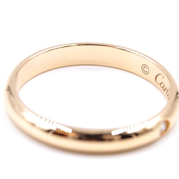 Pink Gold 18k 750 1895 1p Diamond 4.5 - 4.75 Ring - Picture 8 of 8